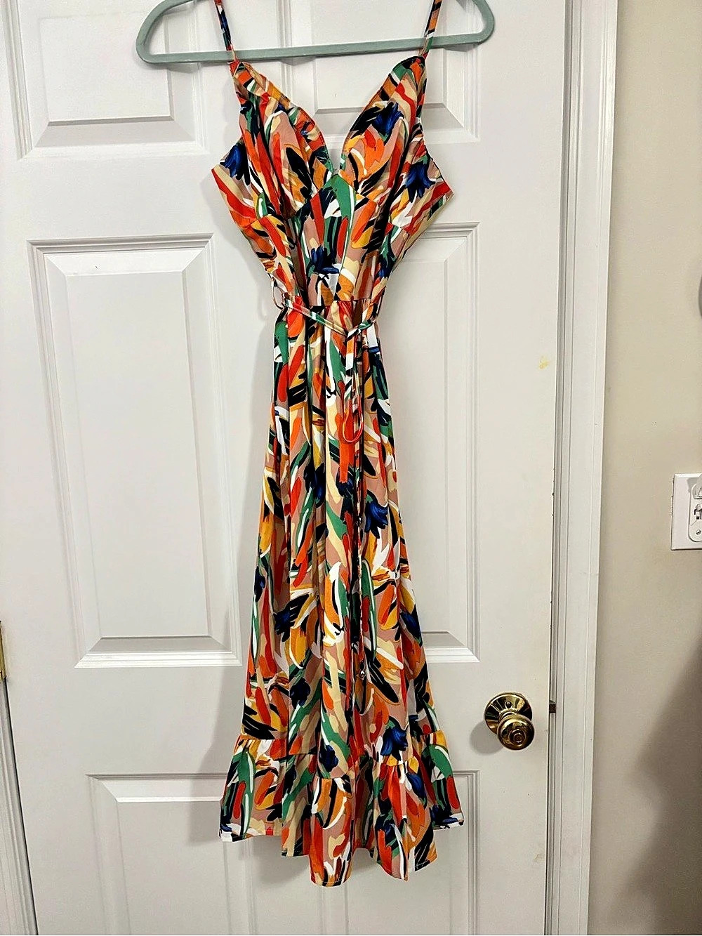 Alex Henton Lily Abstract Print Midi Dress